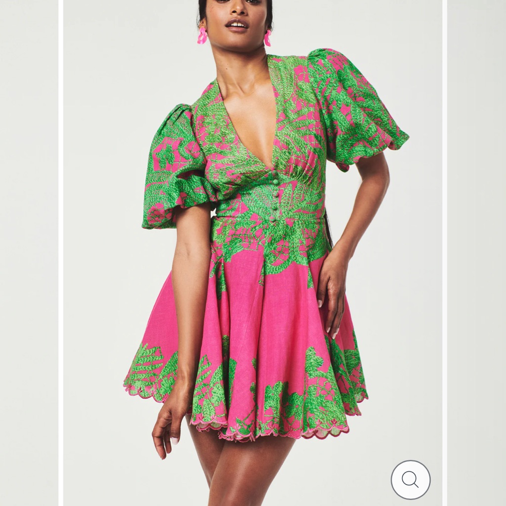 Nwt Hemant And Nandita Goa Linen Dress Size Small